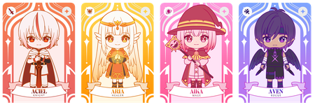 Aciel, Aria, Aika, Aven card front