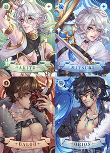 Akito, Mitsuki, Balor & Orion card front